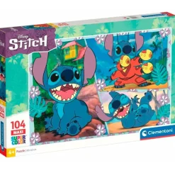 CLEMENTONI Stitch|Puzzles Y Construcciones|Stitch Puzzle 104 Piezas