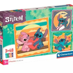 CLEMENTONI Puzzles Y Construcciones|Stitch Puzzle 3x48 Piezas