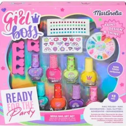 MARTINELIA Juegos Y Juguetes De Imitación|Super Girl Pack Completo Manicura Infantil