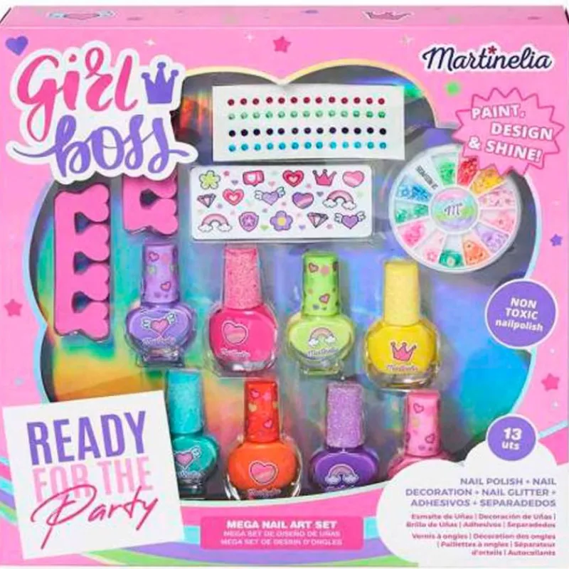 MARTINELIA Juegos Y Juguetes De Imitación|Super Girl Pack Completo Manicura Infantil