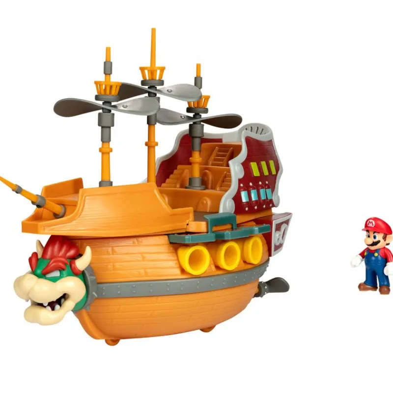 JAKKS PACIFIC Figuras Videojuegos|Figuras Y Figuras De Acción|Super Mario Aeronave Deluxe Bowser