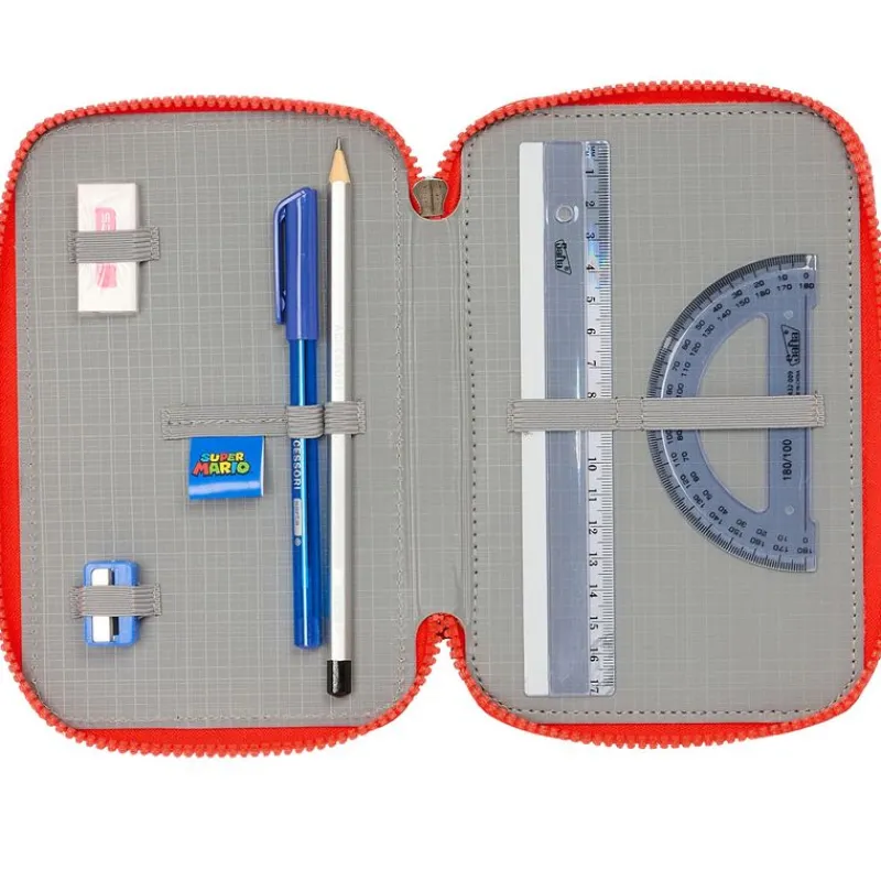 SAFTA Super Mario Estuche Triple- Escolar