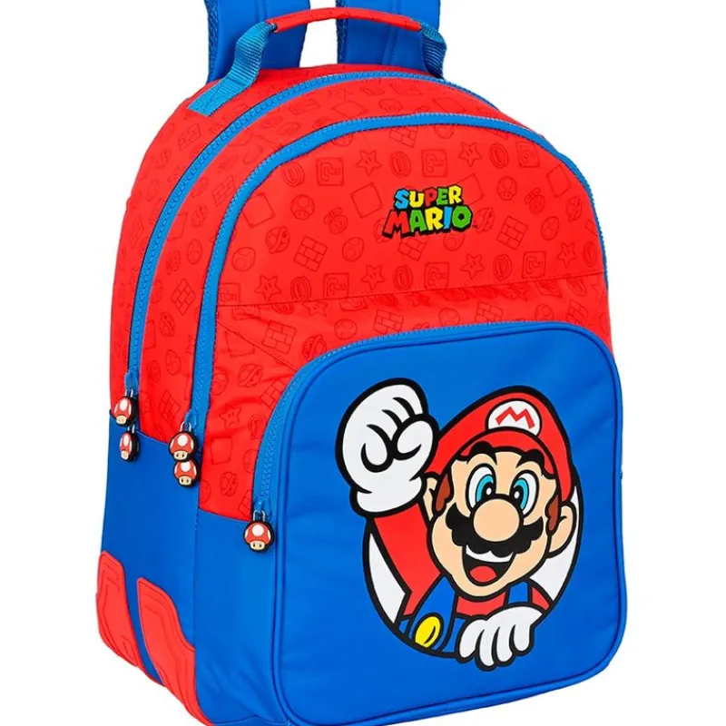 SAFTA Escolar|Super Mario Mochila Escolar Doble Adaptable