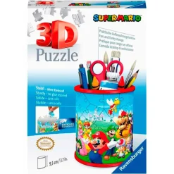 RAVENSBURGER Super Mario Puzzle 3D Portalápices- Puzzles Y Construcciones