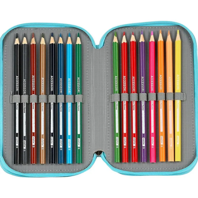 SAFTA Escolar|Superthings Estuche Triple Kazoom Kids