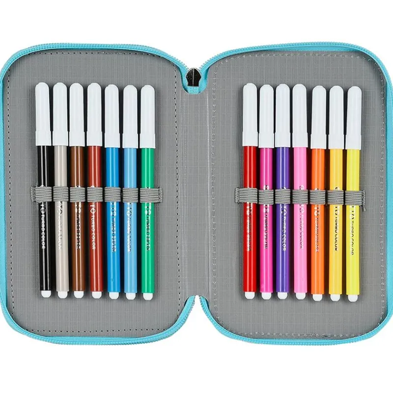 SAFTA Escolar|Superthings Estuche Triple Kazoom Kids