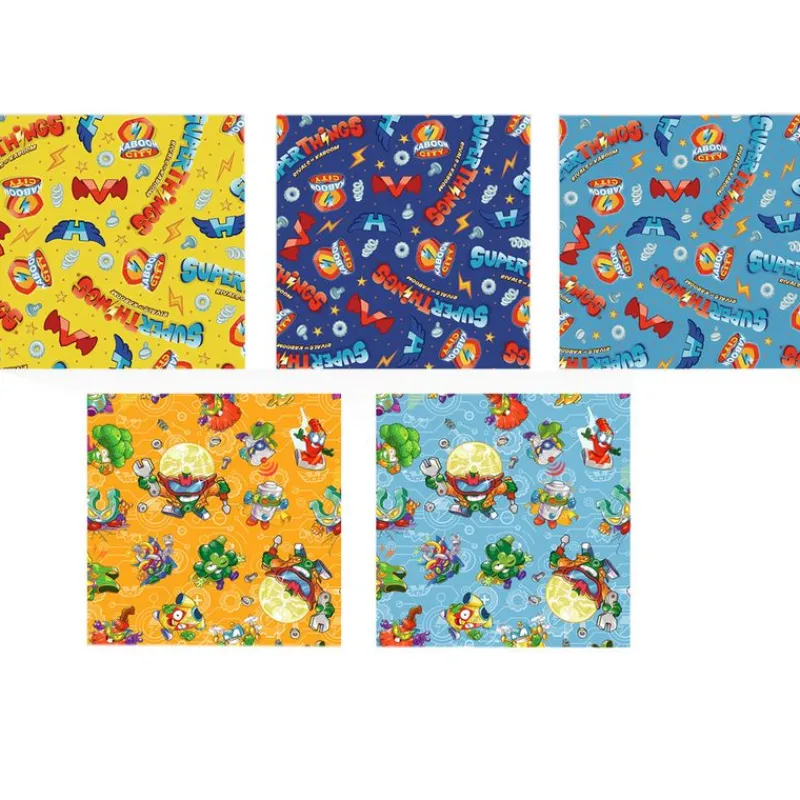 SELECCION DRIM Superthings Papel de Regalo Surtido- Baterías, Pilas Y Papel De Regalo