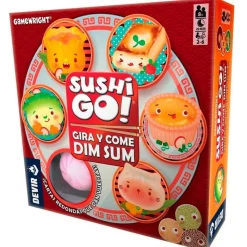 DEVIR Amigos Y Familia|Juegos De Mesa|Sushi GO! Gira y Come Dim Sum Juego Mesa
