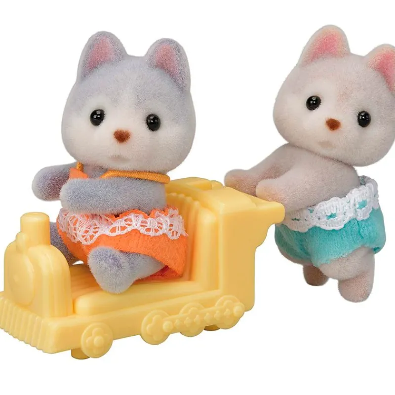 EPOCH Sylvanian Families Bebés Familia Husky- Muñecas