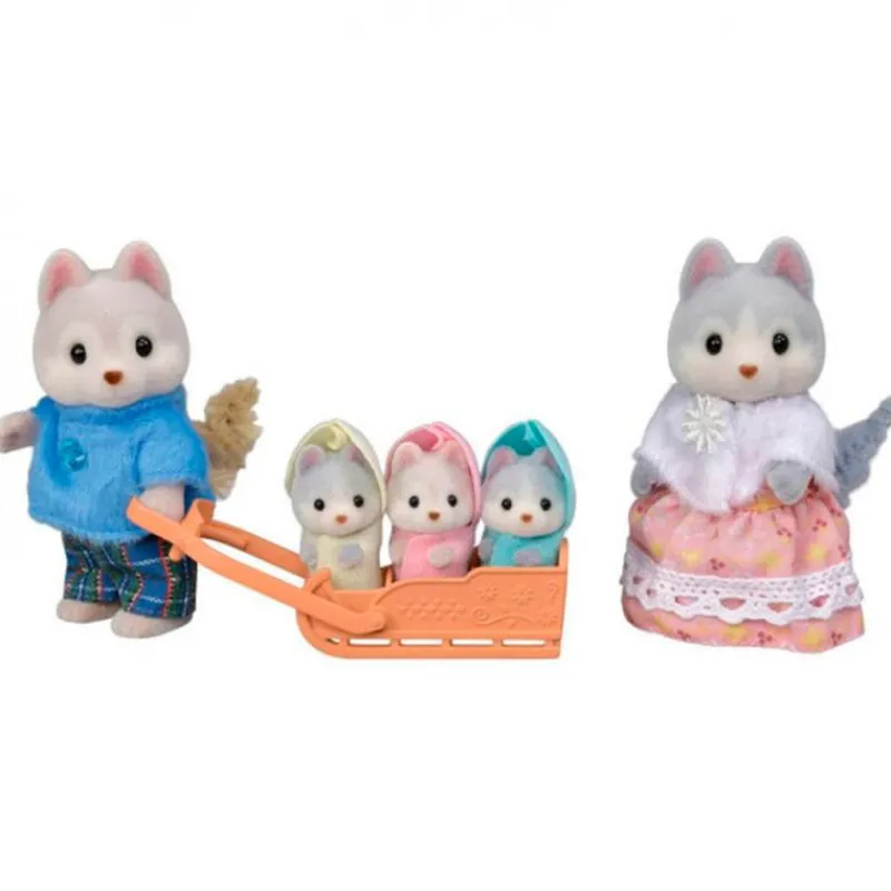 EPOCH Muñecas|Sylvanian Families Familia Husky