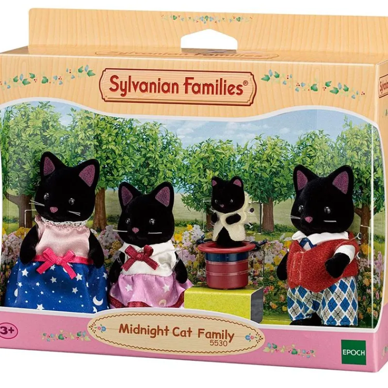 EPOCH Muñecas|Sylvanian Families Familia Gato Medianoche