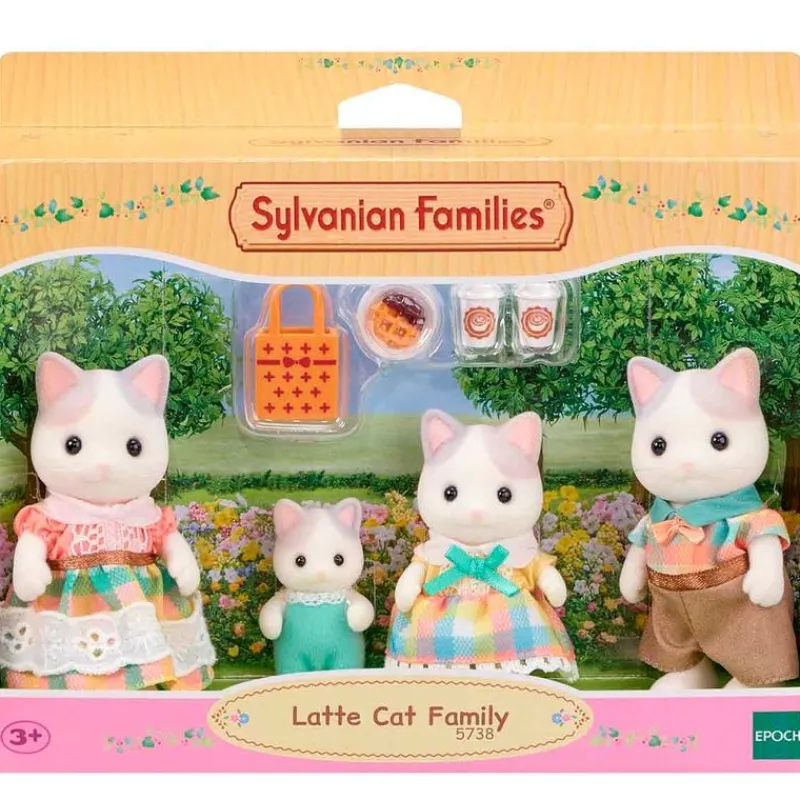 EPOCH Sylvanian Families Pack Familia Gato Latte- Muñecas