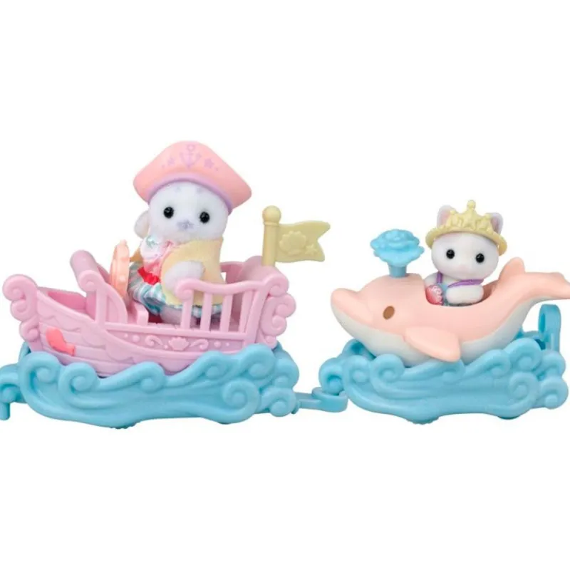 EPOCH Muñecas|Sylvanian Families Puffy Foca y Cara Latte Surcan las Olas