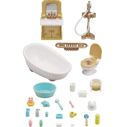 EPOCH Muñecas|Sylvanian Families Set Baño Country