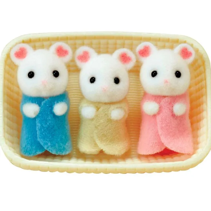 EPOCH Sylvanian Families Trillizos Familia Ratón- Muñecas