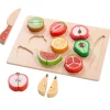 DRIM DISCOUNT Tabla de Frutas Cortadas de Madera- Juegos De Madera|Juegos Y Juguetes De Imitación