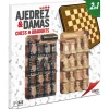 CAYRO Juegos De Mesa|Tablero Ajedrez y Damas Madera