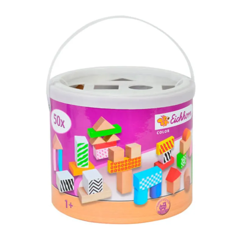 SIMBA Tambor 50 Bloques Madera- Juegos De Madera