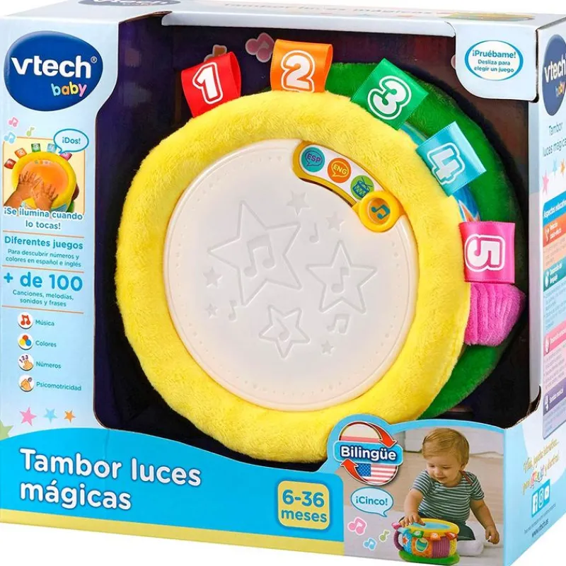 VTECH Primera Infancia Y Preescolar|Tambor Luces Mágicas