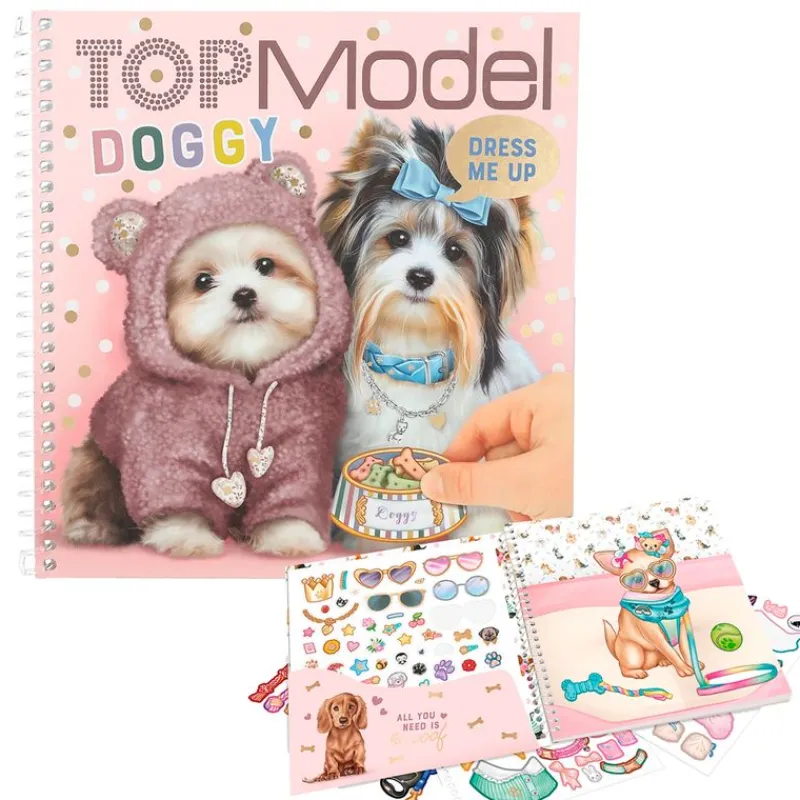 DEPESCHE Manualidades|Escolar|Top Model Cuaderno Calcomanías Perritos