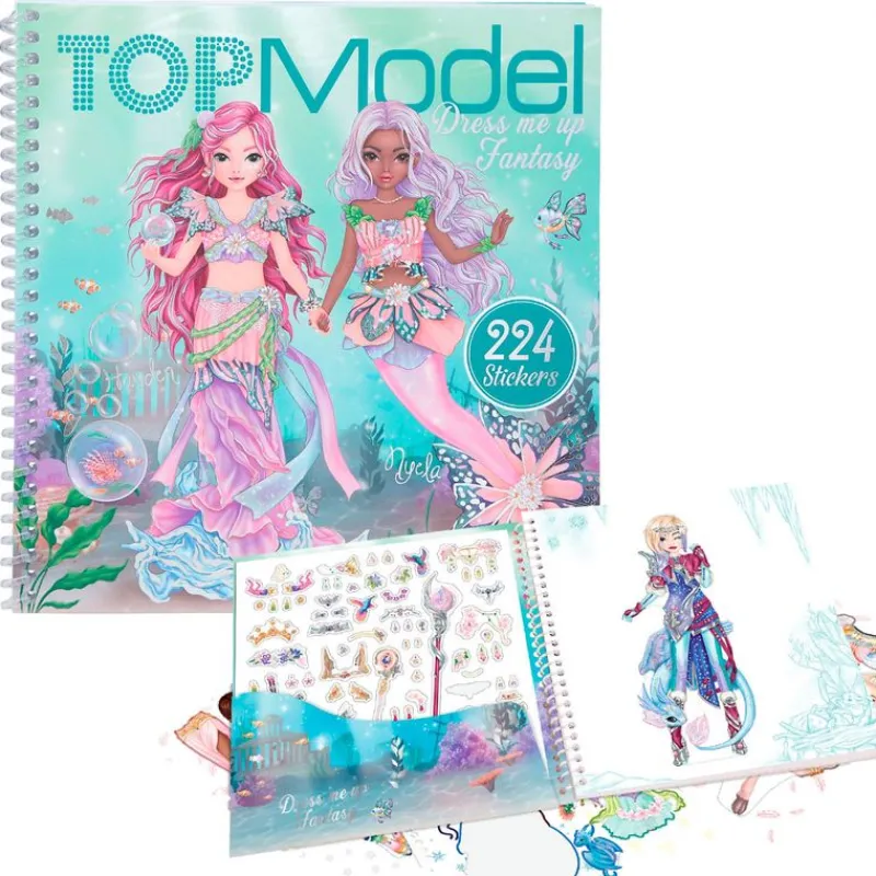 SELECCION DRIM Top Model Dress Me Up Fantasy Cuaderno Pegatinas- Manualidades