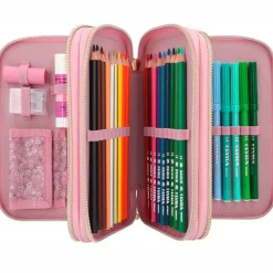 SELECCION DRIM Top Model Estuche Triple Lleno City Flowers- Escolar