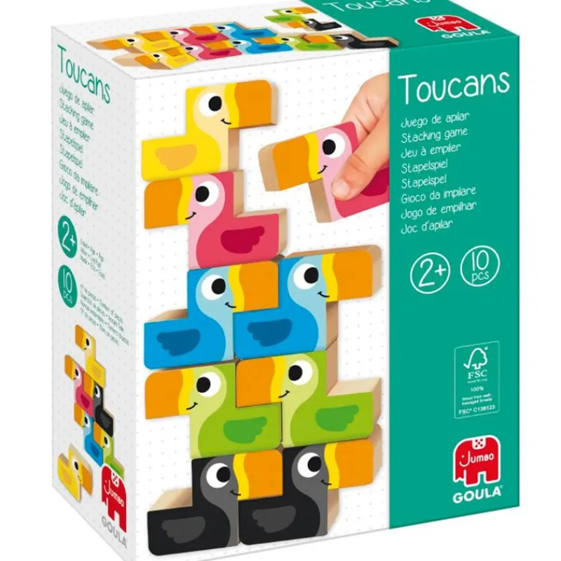 GOULA Primera Infancia Y Preescolar|Juegos Y Juguetes Educativos|Toucans Juego Apilables