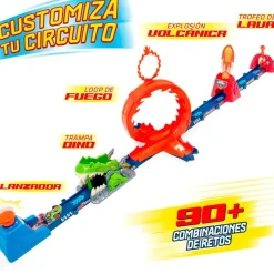 MAGIC BOX T-Racers Mix ‘N Race Volcanosaurus Pista- Vehículos, Trenes Y Parkings