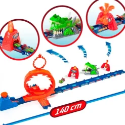 MAGIC BOX T-Racers Mix ‘N Race Volcanosaurus Pista- Vehículos, Trenes Y Parkings