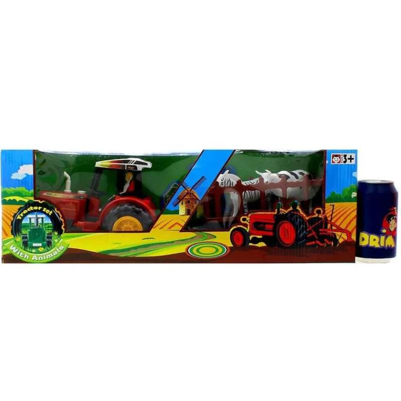 DRIM DISCOUNT Vehículos, Trenes Y Parkings|Tractor de Juguete con Remolque y Animales