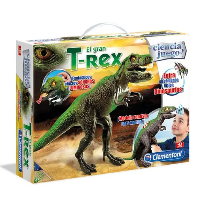 CLEMENTONI T-Rex C/Luz + Sonido- Juegos Y Juguetes Educativos