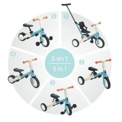 OLMITOS Triciclos|Triciclos|Triciclo multifuncion 5 en 1 Gyro Grey