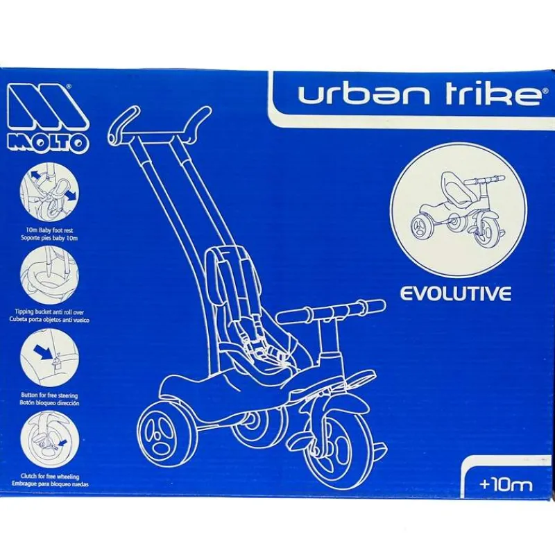 MOLTO Triciclo Rojo con Ruedas de Goma- Bicicletas, Correpasillos Y Triciclos