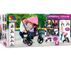MOLTO Bicicletas, Correpasillos Y Triciclos|Triciclo Urban Trike Evolutivo Rosa