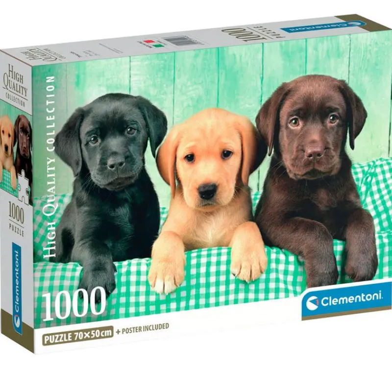 CLEMENTONI Trío de Labradores Puzzle 1000 Piezas- Puzzles Y Construcciones