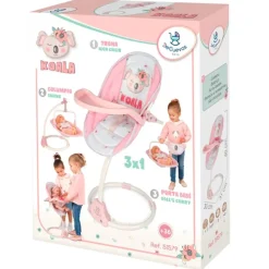 DECUEVAS Juegos Y Juguetes De Imitación|Trona Columpio 3x1 para Muñecas Koala