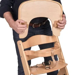 MS Tronas|Juegos De Madera|Trona Madera con cojín Full Gris