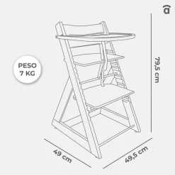 ASALVO Tronas|Juegos De Madera|Trona Madera Pinocchio