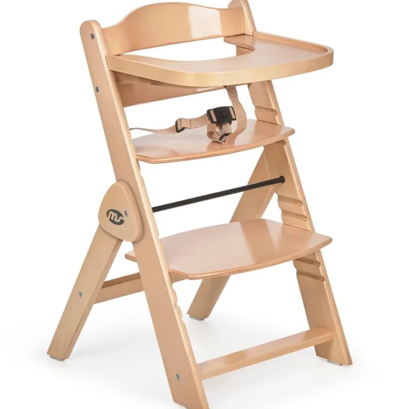 MS Tronas|Juegos De Madera|Trona madera plegable con cojín Full Rosa