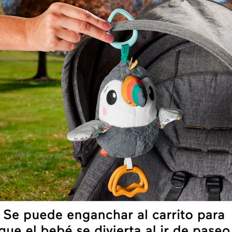 FISHER PRICE Sonajeros|Primera Infancia Y Preescolar|Tucán Aletea y Vuela Peluche para Colgar