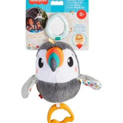 FISHER PRICE Sonajeros|Primera Infancia Y Preescolar|Tucán Aletea y Vuela Peluche para Colgar