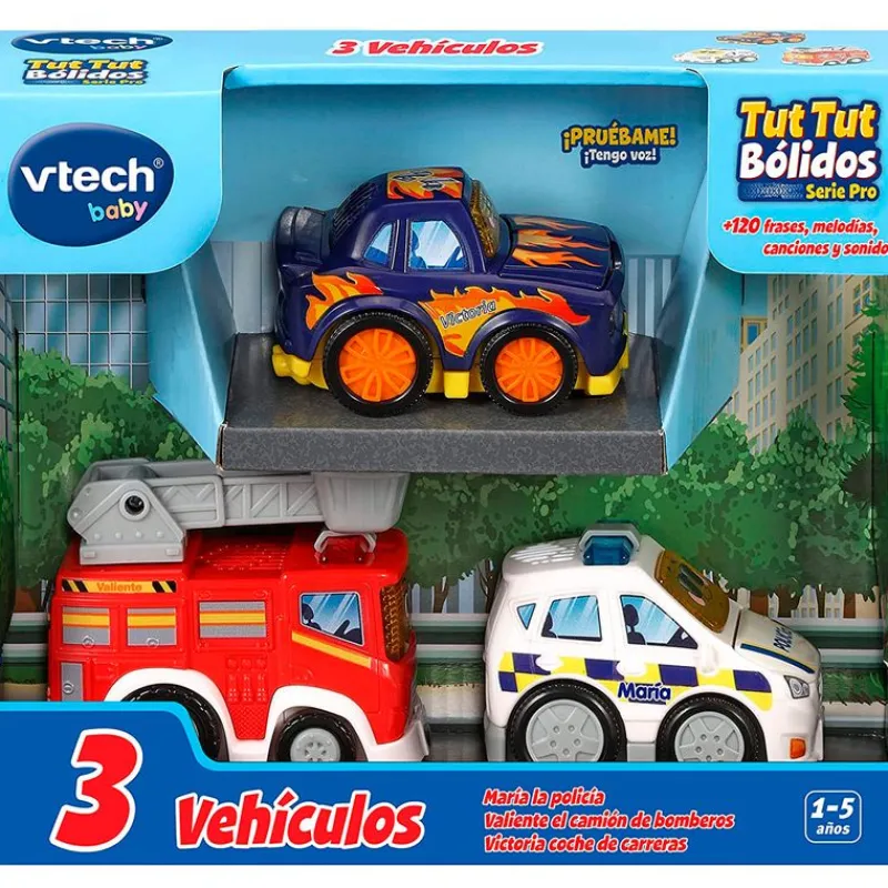 VTECH Vehículos, Trenes Y Parkings|Tut Tut Bólidos Set 3 Vehículos