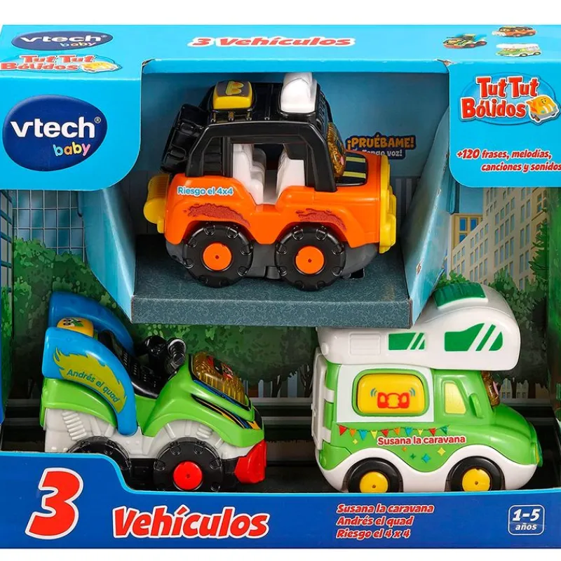 VTECH Vehículos, Trenes Y Parkings|Tut Tut Bólidos Set 3 Vehículos