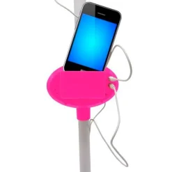 LEXIBOOK Unicornio Micrófono con Pie Luminoso y Altavoz- Instrumentos Musicales