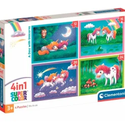 CLEMENTONI Puzzles Y Construcciones|Unicornios Puzzles Progresivos