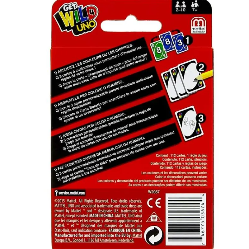 MATTEL Uno Cartas Básico -- Juegos De Mesa