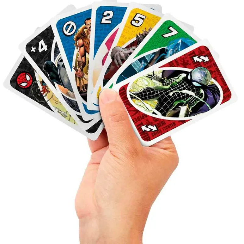 MATTEL UNO Spiderman Juego Cartas- Juegos De Mesa