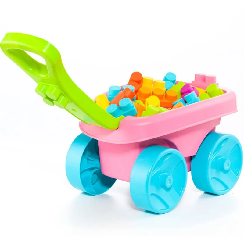 MOLTO Puzzles Y Construcciones|Vagón Bloques Portátil Rosa