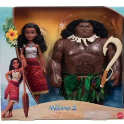 MATTEL Vaiana 2 Pack Conjunto de Viajante Vaiana y Maui- Muñecas