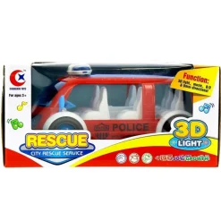 DRIM DISCOUNT Vehículo de Policía Infantil Salva Obstáculos Rojo- Vehículos, Trenes Y Parkings